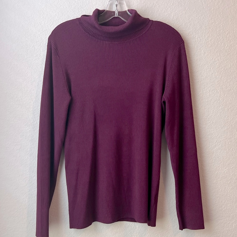 Coldwater Creek Ribbed Turtleneck Long Sleeve Sweater Medium